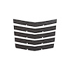 79104 Hood Vent Blade Overlay Decals, 2014-2019 Chevy Corvette, Gunmetal Brushed Steel Stingray/G.S. - image 1