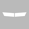 79108 Colored Crossed Flag Emblem Overlay, 1984-1996 Chevy Corvette, Front Gloss White - image 1