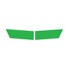 79109 Colored Crossed Flag Emblem Overlay, 1984-1996 Chevy Corvette, Front Gloss Lime Green - image 1