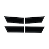 79111 Colored Crossed Flag Emblem Overlay, 1984-1996 Chevy Corvette, Front & Rear Gloss Black - image 1