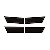 79113 Colored Crossed Flag Emblem Overlay, 1984-1996 Chevy Corvette, Front & Rear Matte Black - image 1