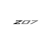 79264 Spoiler Z07 Med, 2005-2019 Chevy Corvette, Decal, Gloss Black Z Matte Gray 07 - image 1