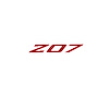 79272 Spoiler Z07 Med, 2005-2019 Chevy Corvette, Decal, Gloss Red Z Gloss Red 07 - image 1