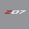 79277 Spoiler Z07 Large Decal, 2005-2019 Chevy Corvette, Gloss Red Z Gloss White 07 - image 1