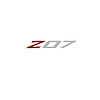 79283 Spoiler Z07 Med, 2005-2019 Chevy Corvette, Decal, Gloss Red Z Gloss Gray 07 - image 1