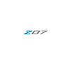 79301 Spoiler Z07 Small Decal, 2005-2019 Chevy Corvette, Gloss Blue Z Gloss Silver 07 - image 1