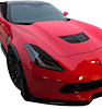 79339 Hydro Carbon Acrylic Headlight Eyelid Covers, 2014-2019 Chevy Corvette, Pair Gloss Clear Finish - image 1
