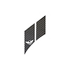 79491 G.S. Hash Marks W/ Cutout Psngr Black Carbon Fiber C5, 1997-2004 Chevy Corvette, Crossed Flags - image 1