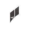 79506 G.S. Hash Marks W/ Cutout Psngr Gunmetal Brushed Steel C5, 1997-2004 Chevy Corvette, Crossed Flags - image 1