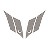 79558 G.S. Hash Marks W/ Cutout Both Gloss Silver C7, 2014-2019 Chevy Corvette, Crossed Flags - image 1