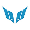 79563 G.S. Hash Marks W/ Cutout Both Gloss Tension Blue C7 17 Style, 2014-2019 Chevy Corvette, Crossed Flags - image 1