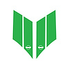 79568 G.S. Hash Marks W/ Cutout Both Gloss Lime Green C4, 1984-1996 Chevy Corvette, Crossed Flags - image 1