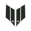 79590 G.S. Hash Marks W/ Cutout Both Matte Dark Gray C4, 1984-1996 Chevy Corvette, Crossed Flags - image 1