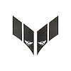 79596 G.S. Hash Marks W/ Cutout Both Black Carbon Fiber C5, 1997-2004 Chevy Corvette, Crossed Flags - image 1