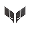 79621 G.S. Hash Marks W/ Cutout Both Gunmetal Brushed Steel C6, 2005-2013 Chevy Corvette, Crossed Flags - image 1