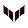 79729 2-Tone G.S. Styled Fender Stripes, 2005-2013 Chevy Corvette, Gloss Red/Gloss Black, No Logo Cutout - image 1