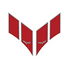 79772 2-Tone GS Style Fender Stripes, 2005-2013 Chevy Corvette, Matte Gray/Matte Red, Crossed Flags Cutout - image 1