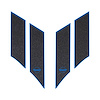79789 G.S. Styled Fender Stripes, 1984-1996 Chevy Corvette, Mt Blue/Gl CFlsh Met, Left/Driver/RH, Crossed Flags Cutout - image 1