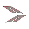 79862 Fender Hash Marks -2017 GS Style, 2015-2019 Chevy Corvette, Gloss Red/Gloss Silver, Left/Driver & Right/Passenger - image 1