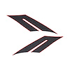 79864 Fender Hash Marks -2017 GS Style, 2015-2019 Chevy Corvette, Gloss Red/Carbon Flash, Left/Driver & Right/Passenger - image 1