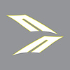 79870 Fender Hash Marks -2017 GS Style, 2015-2019 Chevy Corvette, Gloss Yellow/Gloss White, Left/Driver & Right/Passenger - image 1