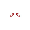 79933 Vinyl Door Button Decal Set, 2014-2019 Chevy Corvette, Pair, Matte Red - image 1