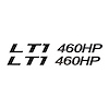 79948 Fuel Rail Horsepower Decals, 2014-2019 Chevy Corvette, Gloss Black LT1 Black Faux Leather 460HP - image 1