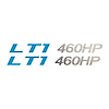 79951 Fuel Rail Horsepower Decals, 2014-2019 Chevy Corvette, Gloss Tension Blue LT1 Chrome Brushed Steel 460HP - image 1