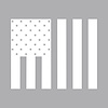 79959 Rear Window US Flag Decal, 2014-2019 Chevy Corvette, Gloss White - image 1