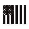 79961 Rear Window US Flag Decal, 2014-2019 Chevy Corvette, Matte Black - image 1