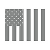 79963 Rear Window US Flag Decal, 2014-2019 Chevy Corvette, Matte Gray - image 1