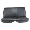 C400420 Leather Seat Cover Set, 1969 Chevy Camaro, Coupe Standard Interior Rear, Black - image 2