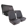 C400520 Leather Seat Cover Set, 1967-1968 Chevy Camaro, Coupe Standard Interior Front & Rear, Black - image 1