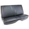 C400620 Leather Seat Cover Set, 1969 Chevy Camaro, Coupe Standard Interior Front & Rear, Black - image 2
