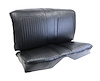 C401420 Leather Seat Cover Set, 1967-1968 Chevy Camaro, Convertible Rear W/Standard Interior, Black - image 1