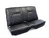 C402020 Leather Seat Covers, 1968-1968 Chevy Camaro, Coupe Deluxe Interior Rear, Fixed Back, Black - image 1
