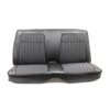 C402520 Leather Seat Cover Set, 1969 Chevy Camaro, Deluxe Interior Rear Coupe Fixed Back, Black - image 2