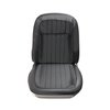 C404720 Leather Seat Cover Set, 1969 Chevy Camaro, Coupe Deluxe Interior Front & Rear, Black - image 4