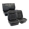 C405020 Premium Stitched Vinyl Seat Cover Set, 1968-1968 Chevy Camaro, Convertible Deluxe Interior F&R, Black - image 1