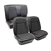C405220 Premium Stitched Vinyl Seat Cover Set, 1969 Chevy Camaro, Convertible Deluxe Interior F&R, Black - image 1