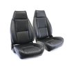 C420620 Leather Seat Cover Set, 1982-1984 Chevy Camaro, Standard Interior W/Solid Rear, Black - image 2