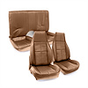 C420778 Leather Seat Cover Set, 1985-1985 Chevy Camaro, Standard Interior W/Solid Rear, Camel - image 1
