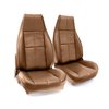 C420778 Leather Seat Cover Set, 1985-1985 Chevy Camaro, Standard Interior W/Solid Rear, Camel - image 2