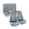 C420792 Leather Seat Cover Set, 1985-1985 Chevy Camaro, Standard Interior W/Solid Rear, Gray - image 1