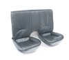 C420792 Leather Seat Cover Set, 1985-1985 Chevy Camaro, Standard Interior W/Solid Rear, Gray - image 3