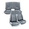C420892 Leather Seat Cover Set, 1985-1985 Chevy Camaro, Standard Interior W/Split Rear, Gray - image 1