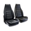 C420920 Leather Seat Cover Set, 1986-1992 Chevy Camaro, Standard Interior W/Solid Rear, Black - image 2