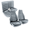 C420992 Leather Seat Cover Set, 1986-1992 Chevy Camaro, Standard Interior W/Solid Rear, Gray - image 1