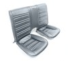 C420992 Leather Seat Cover Set, 1986-1992 Chevy Camaro, Standard Interior W/Solid Rear, Gray - image 3