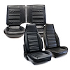 C421020 Leather Seat Cover Set, 1986-1992 Chevy Camaro, Standard Interior W/Split Rear, Black - image 1